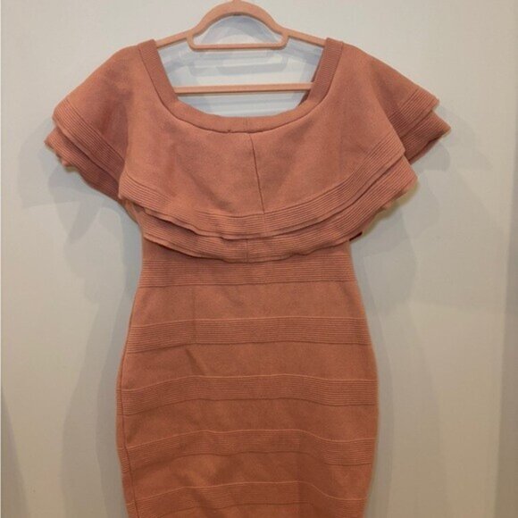 Endless Rose Tiered Ruffle Off-the-Shoulder Dress – Size S - Picture 3 of 5